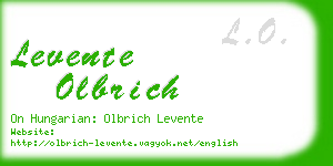 levente olbrich business card